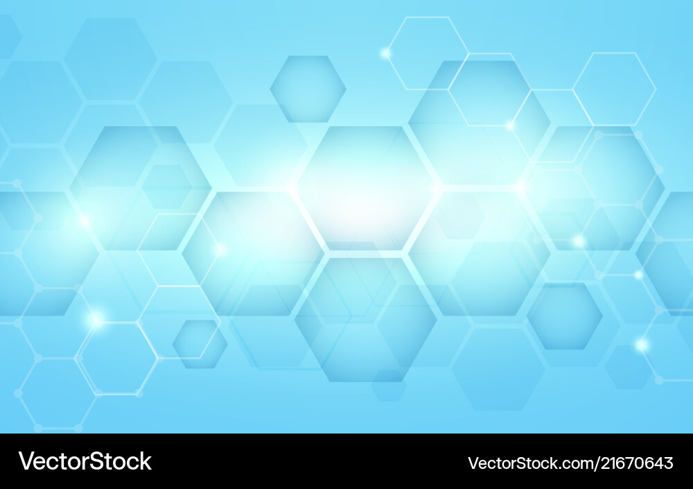 Modern Tech Abstract Hexagon Background vector image