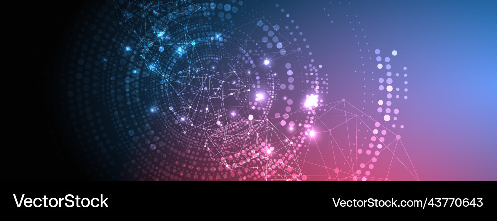 Polygonal science background with connecting dots Polygonal science background with connecting dots vector image