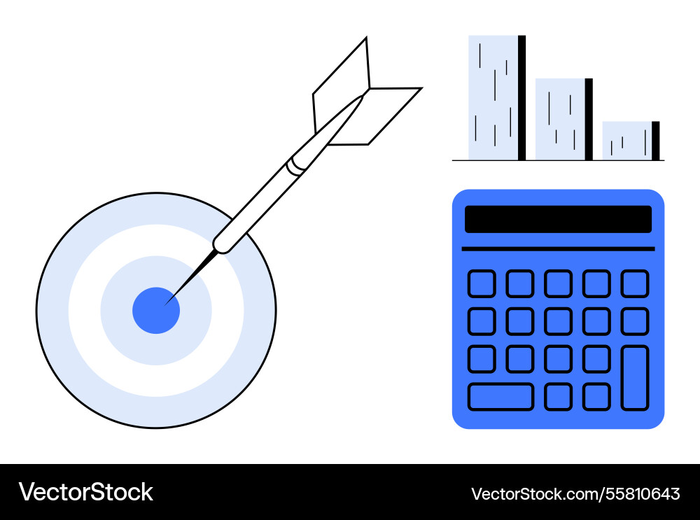 Precision in goals with statistics data analytics Precision in goals with statistics data analytics vector image