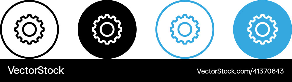 Setting gears icon option settings gear Vector Image