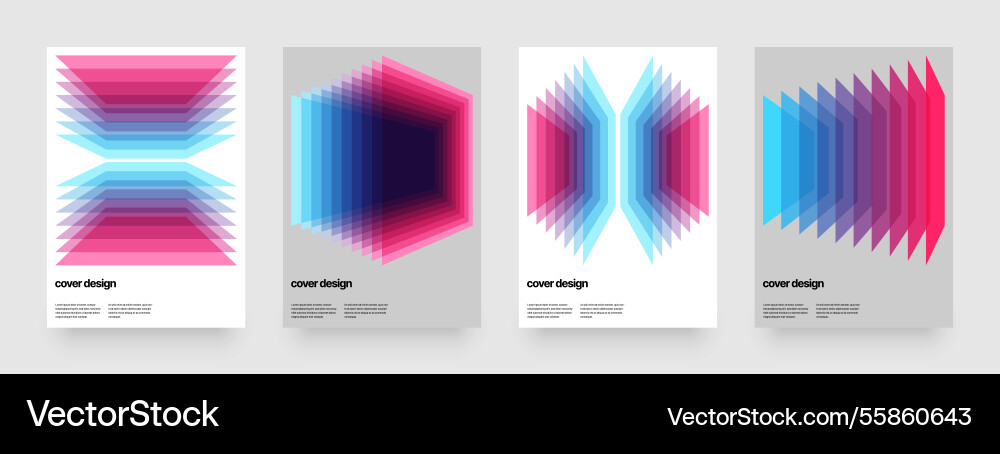 Template with colorful gradient blended shapes vector image