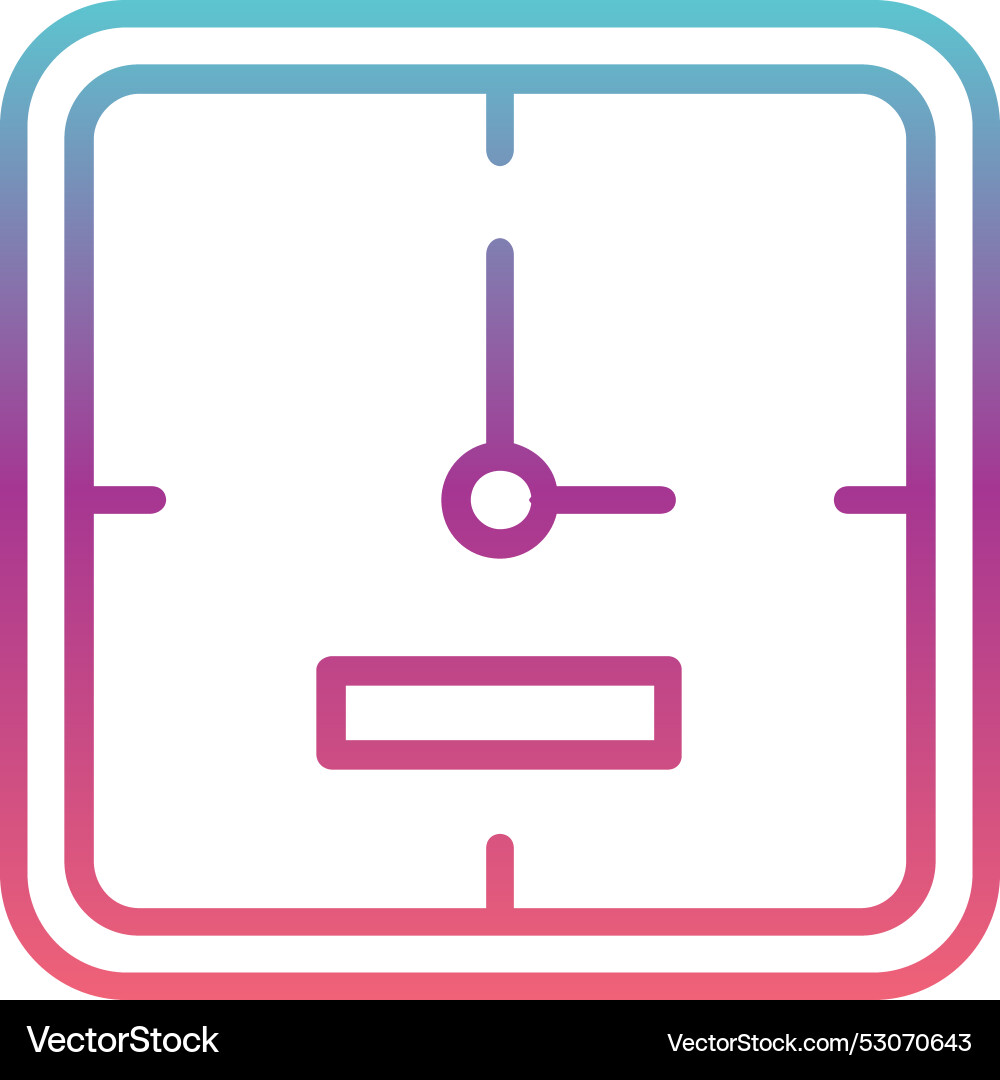 Timer line gradient design Vector Image