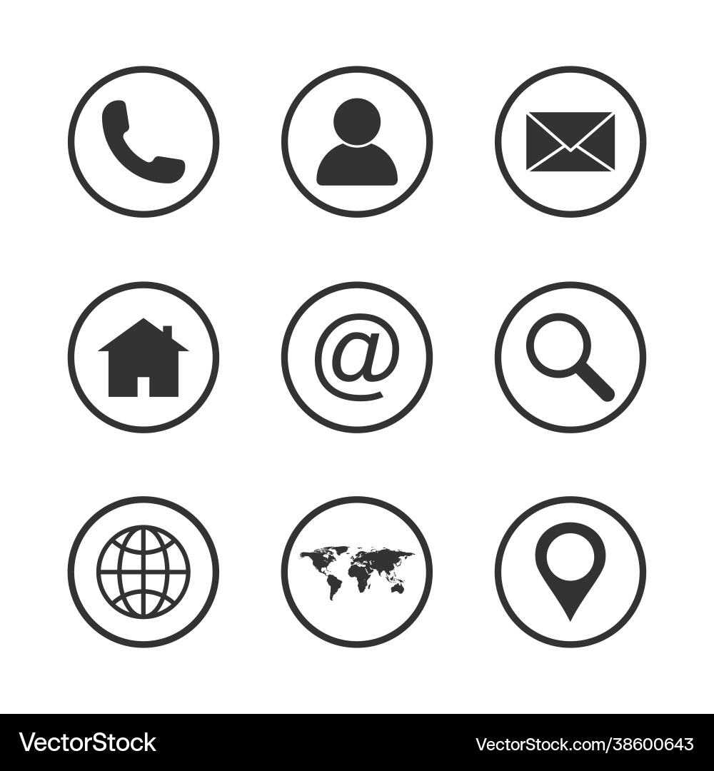 Web icon set website isolated on white Vector Image