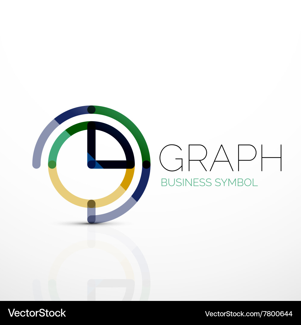 Abstract logo idea linear chart or graph Vector Image