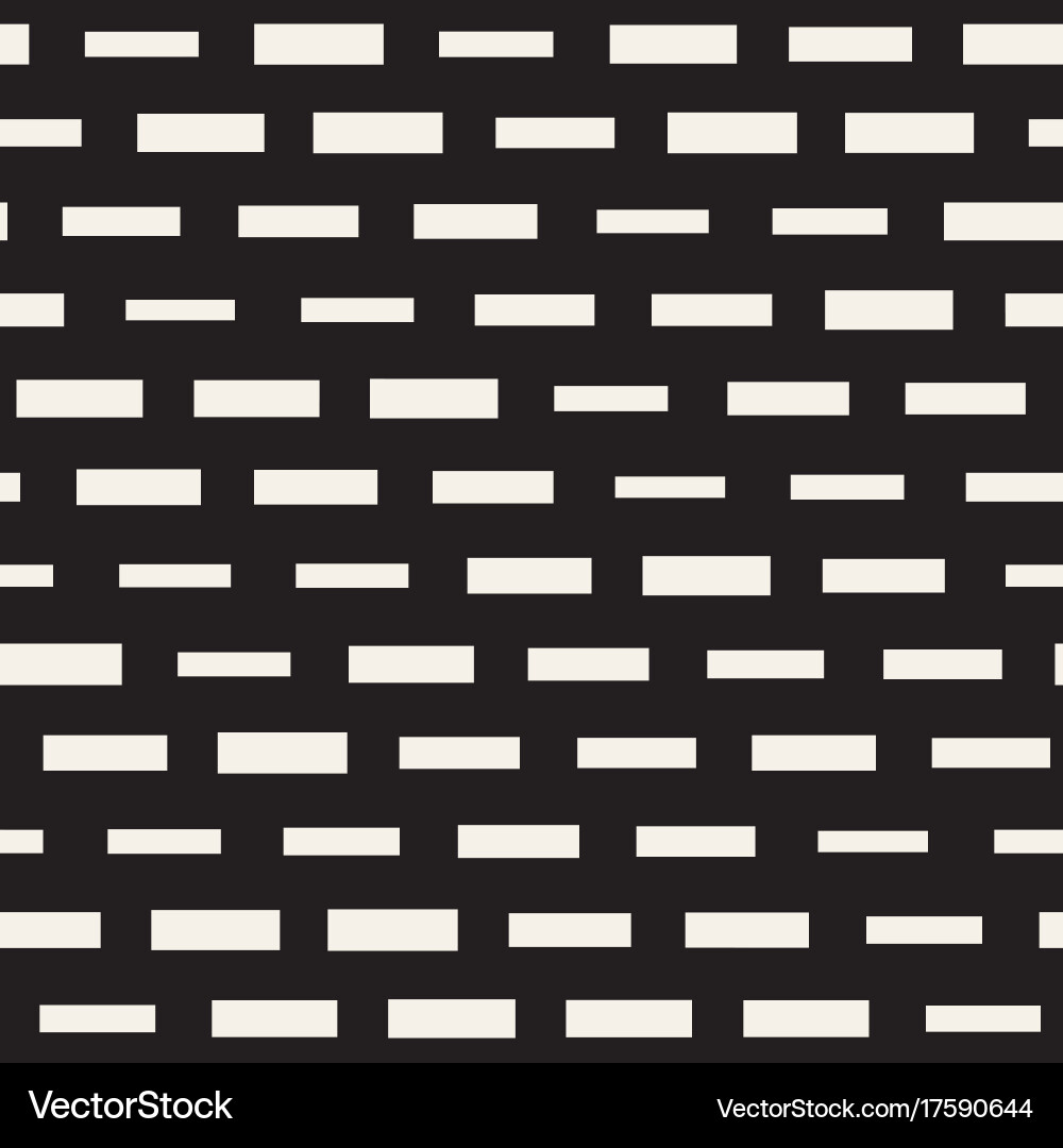 Black and white irregular dashed lines pattern vector image