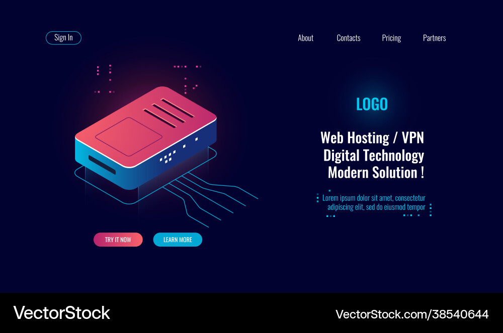 Cloud Data Processing & Netzwerk Routing vektorbild
