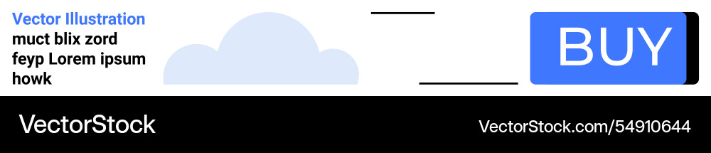 Cloud with buy button design representing e Vector Image