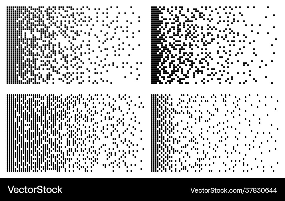 Data Decay: Pixel Fragmentation vector image