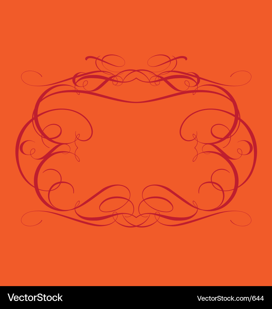 Elegant Script Border Frame Vector Image
