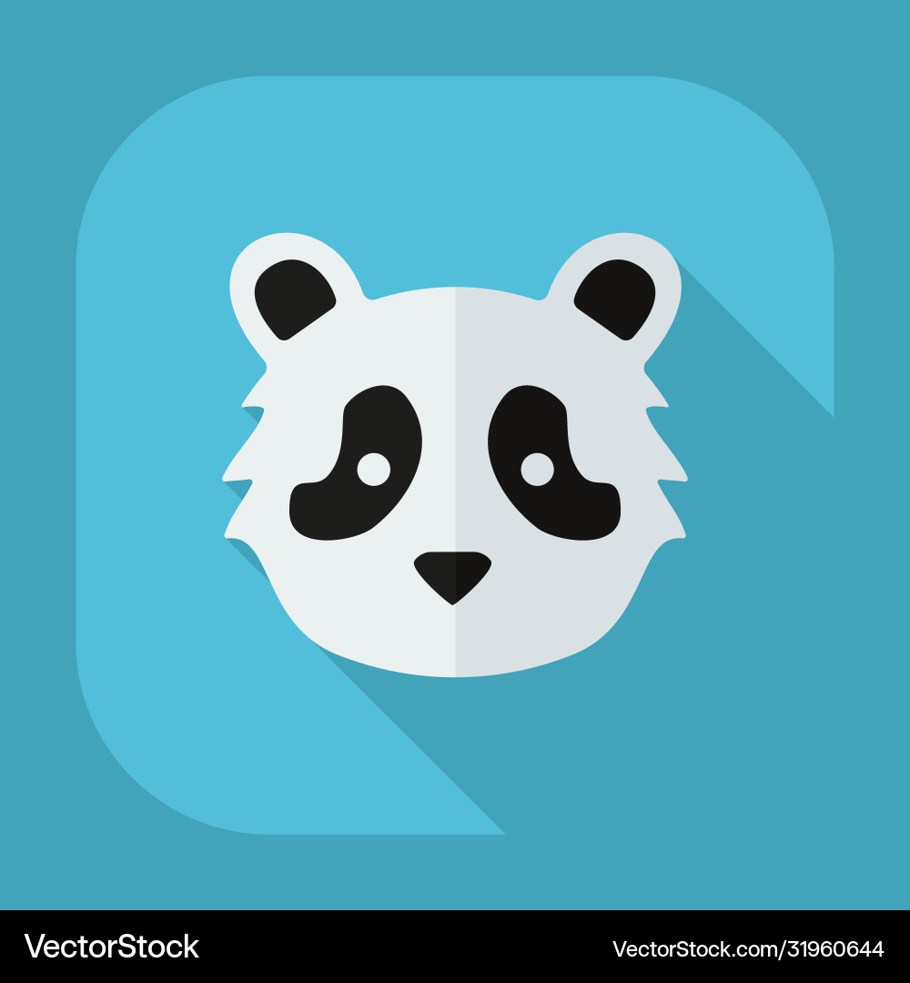 Flat modern design with shadow icons pandas vector image
