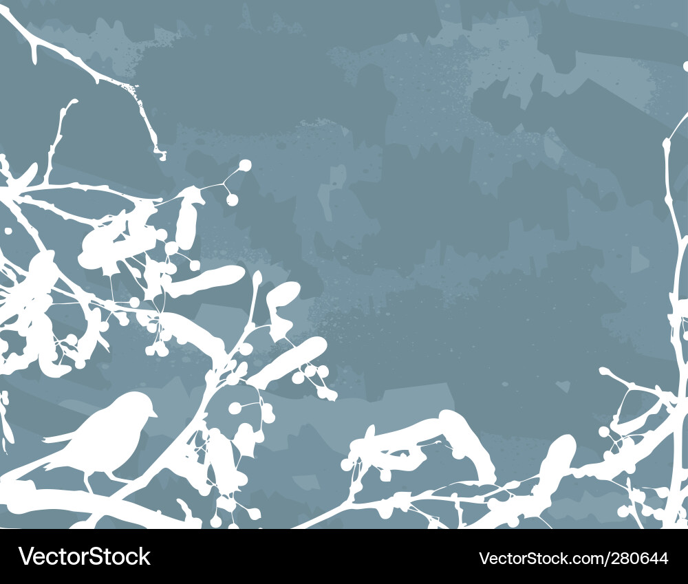 Grunge background with trees Vector Image