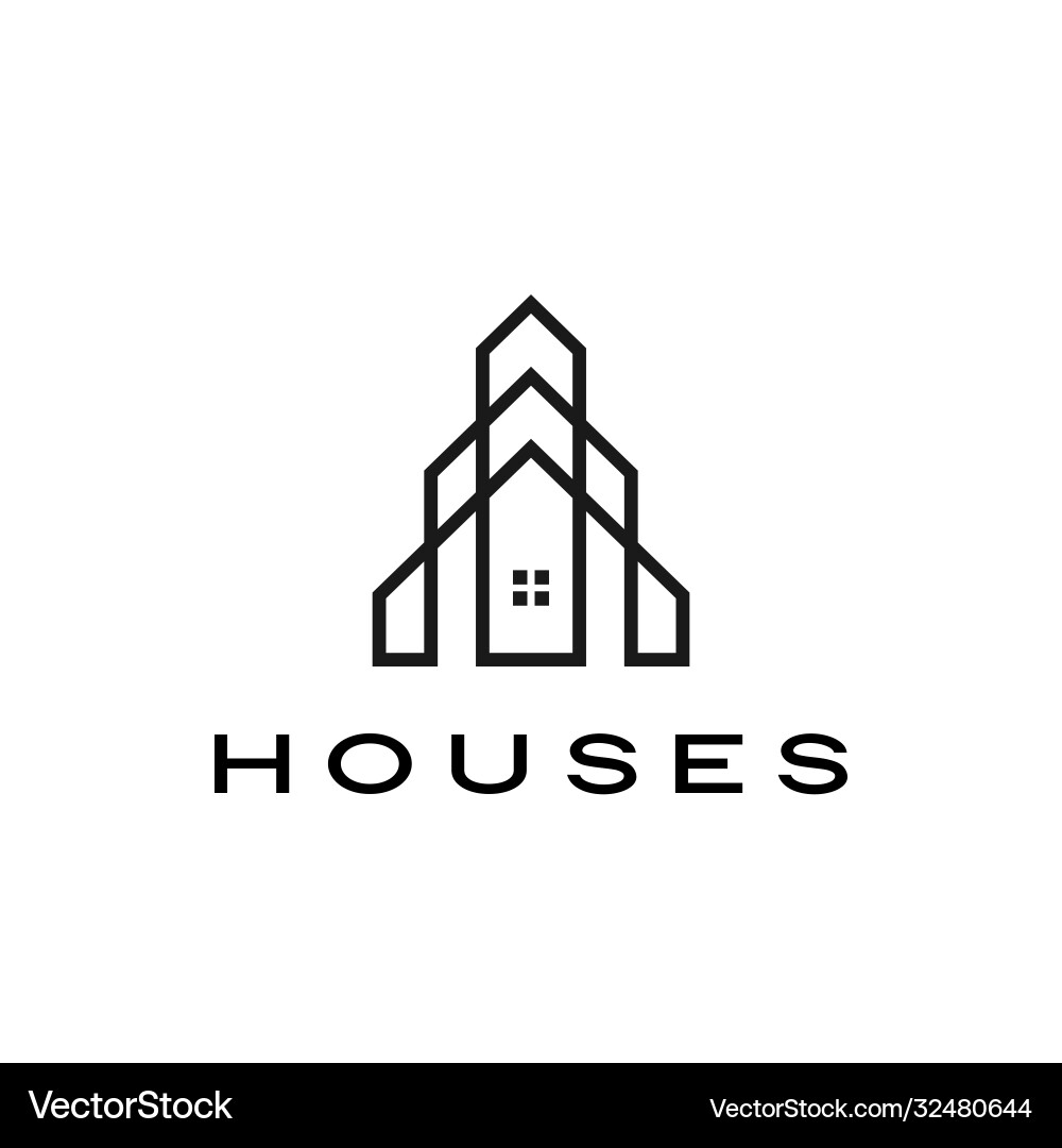 Haus Haus Hypothek Dach Architekten Logo-Ikone Haus Haus Hypothek Dach Architekten Logo-Ikone vektorbild