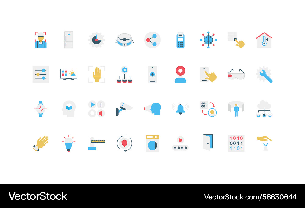 IoT Icon Set - Smart Devices Vector Image