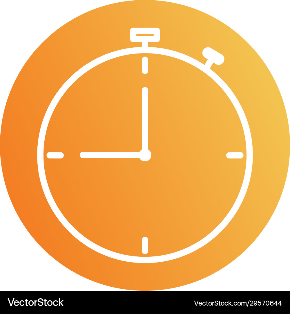 Isolated chronometer block style icon vector image