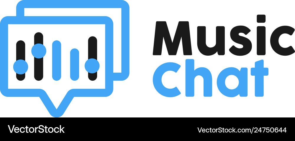 Musik-Chat Logo Design Inspiration Musik-Chat Logo Design Inspiration vektorbild