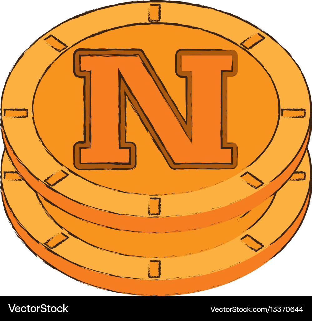 Novacoin cryptocurrency stack icon – Royalty-Free Vector | VectorStock