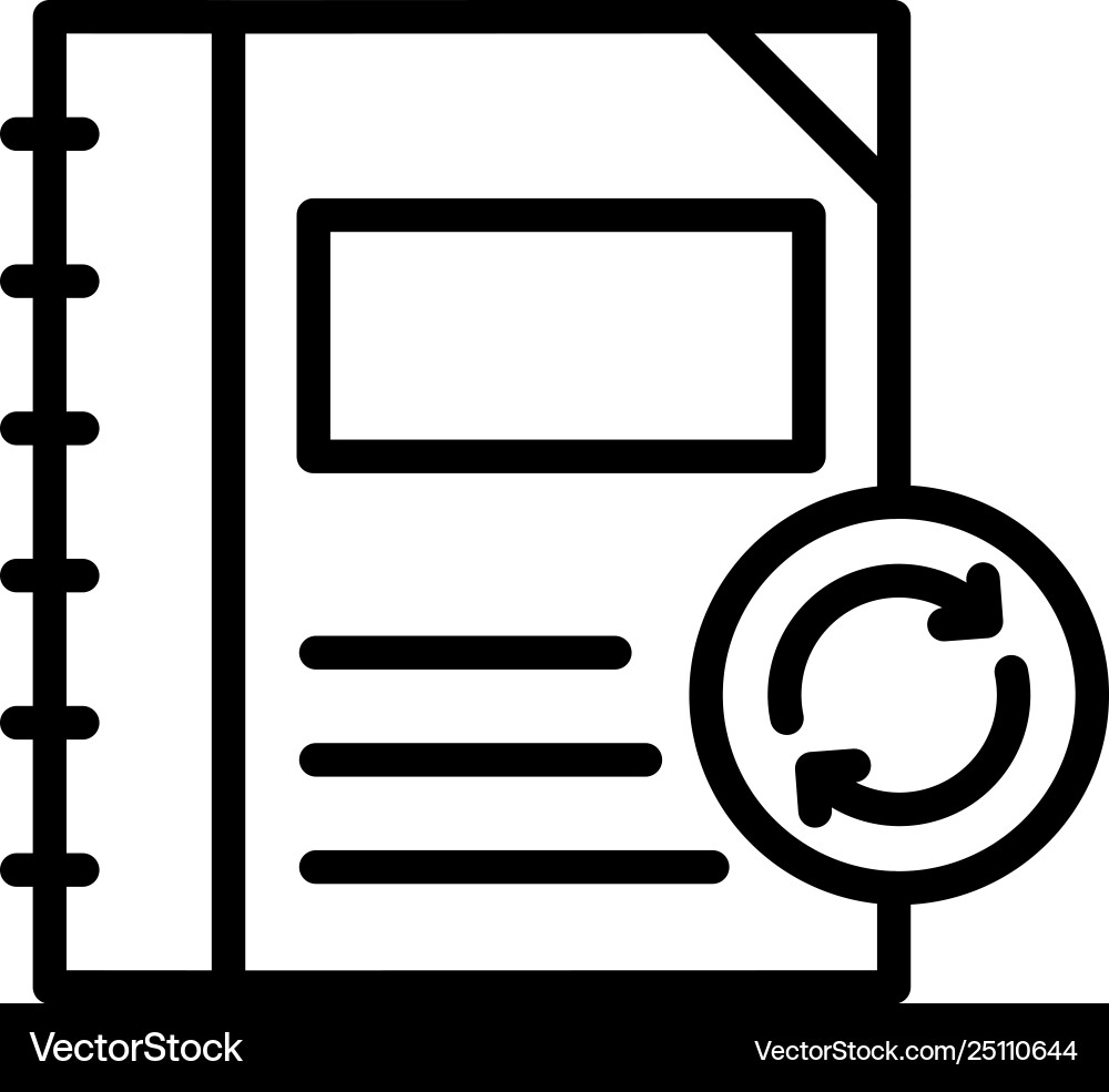 Refresh notebook vector image
