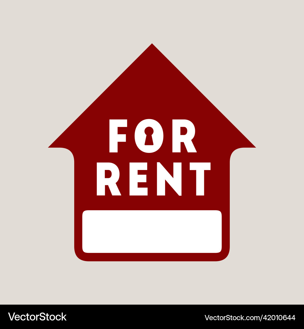 Rental logo template design Royalty Free Vector Image