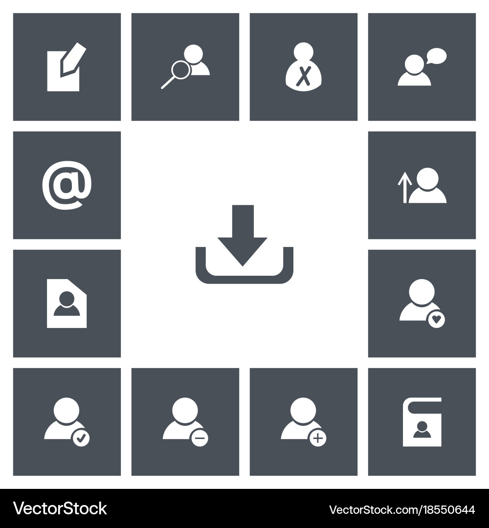 Set of 13 editable web icons includes symbols vector image