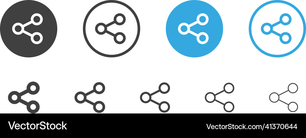 Share icon connection symbol - network sharing Share icon connection symbol - network sharing vector image