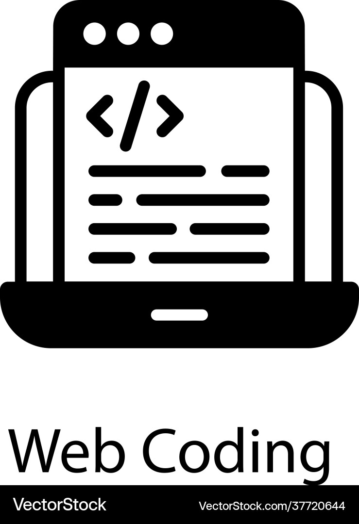 Web coding Vector Image