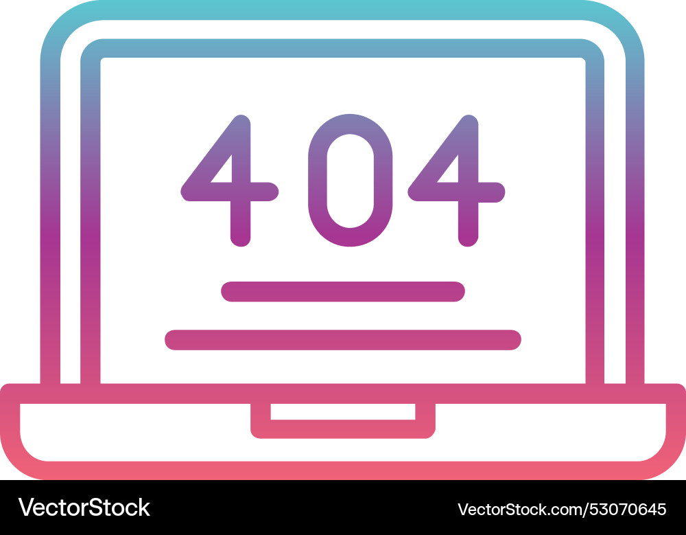 404 error line gradient design Vector Image