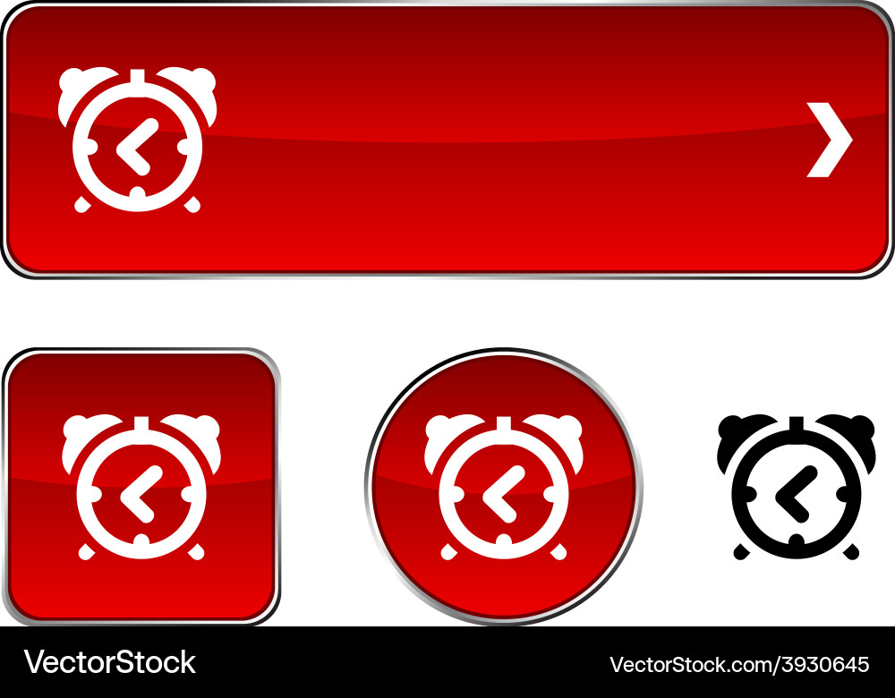 Alarm-clock button set vector image