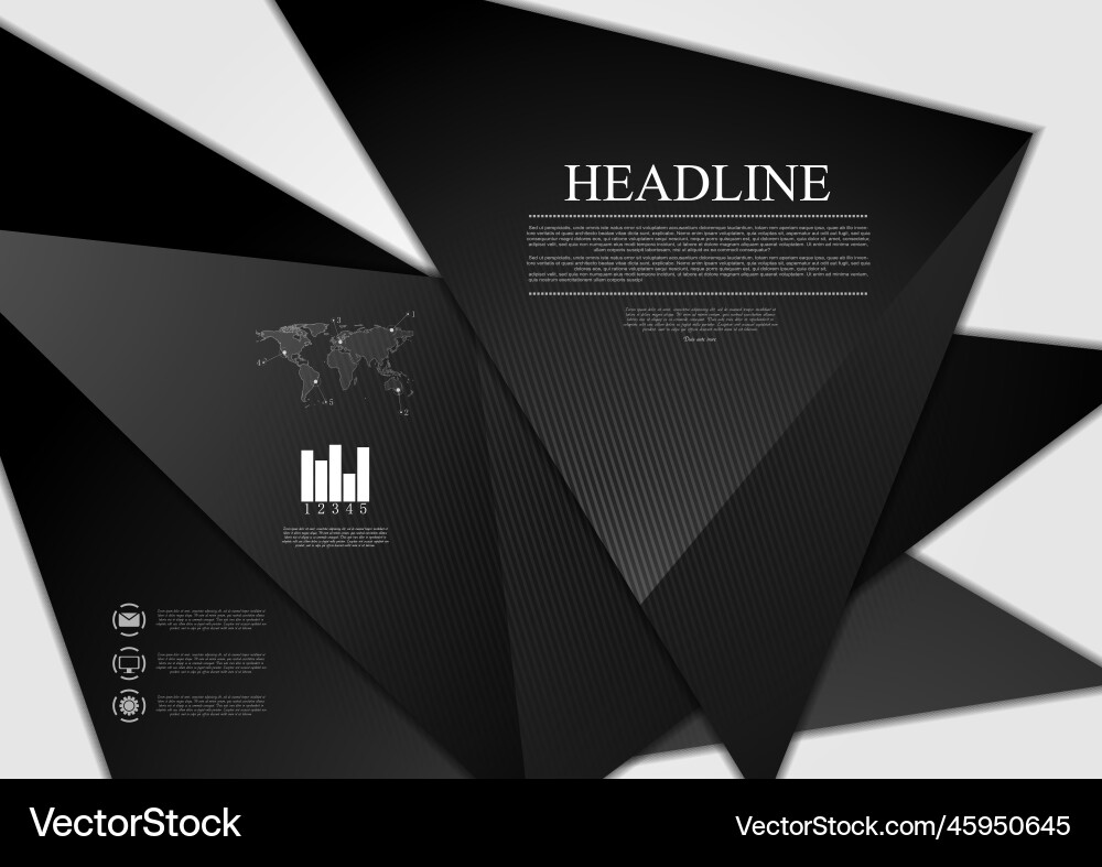 Black minimal tech background Black minimal tech background vector image
