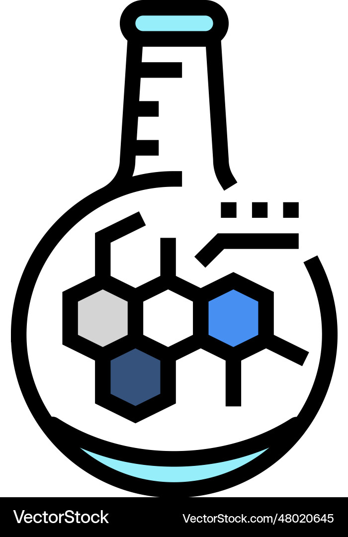 Chemical synthesis engineer color icon Chemical synthesis engineer color icon vector image