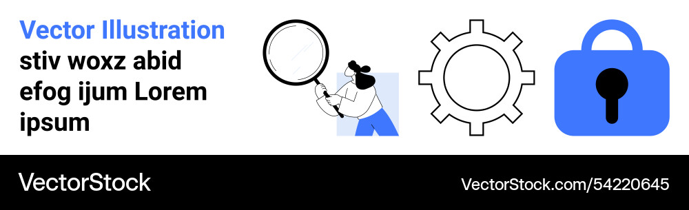 Conceptual of security and technology Vector Image