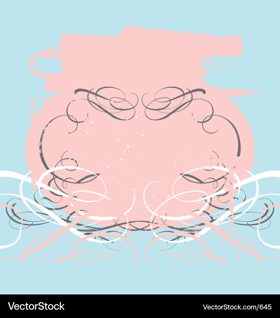Elegant Script Border Frame Vector Image