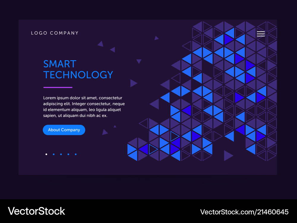 Homepage template header for website and mobile Homepage template header for website and mobile Vector Image