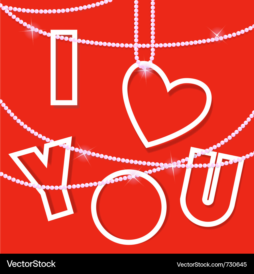 Ich liebe dich kreative Karte Vektorbild