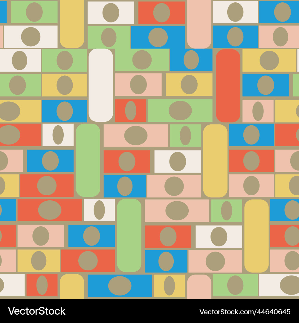 Multi colours with rectangle shapes outlined Vector Image