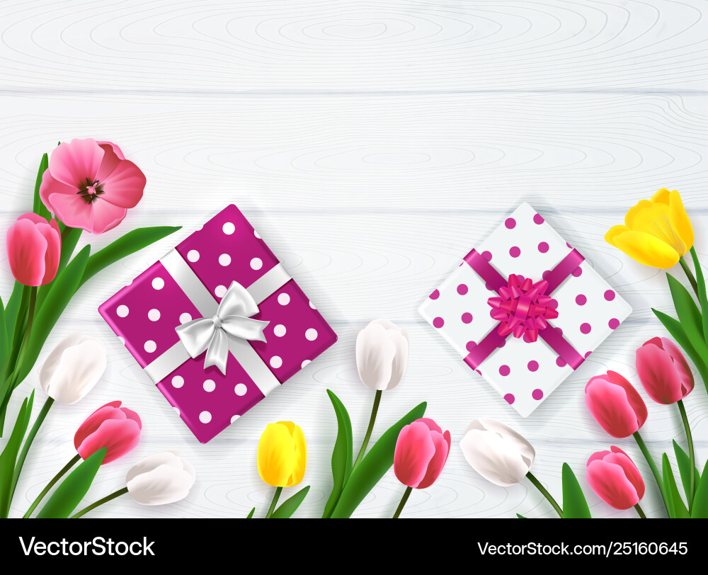 Presents for mothers composition vector image