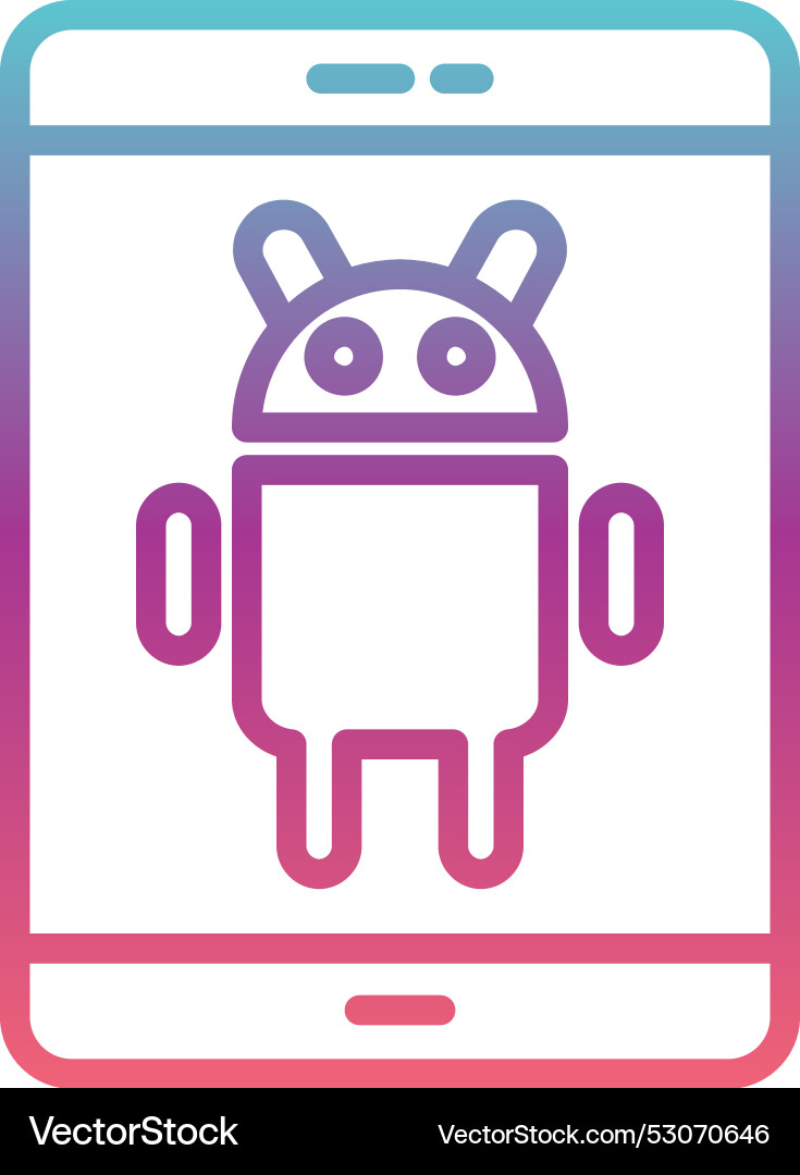 Android line gradient design Vector Image