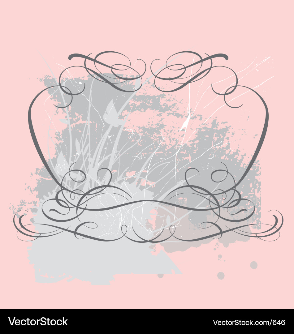 Antique Script Border Frame vector image