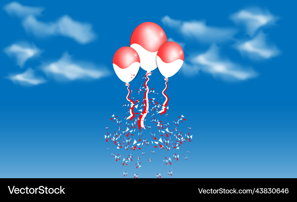 Ballons schwimmen am Himmel Ballons schwimmen am Himmel vektorbild