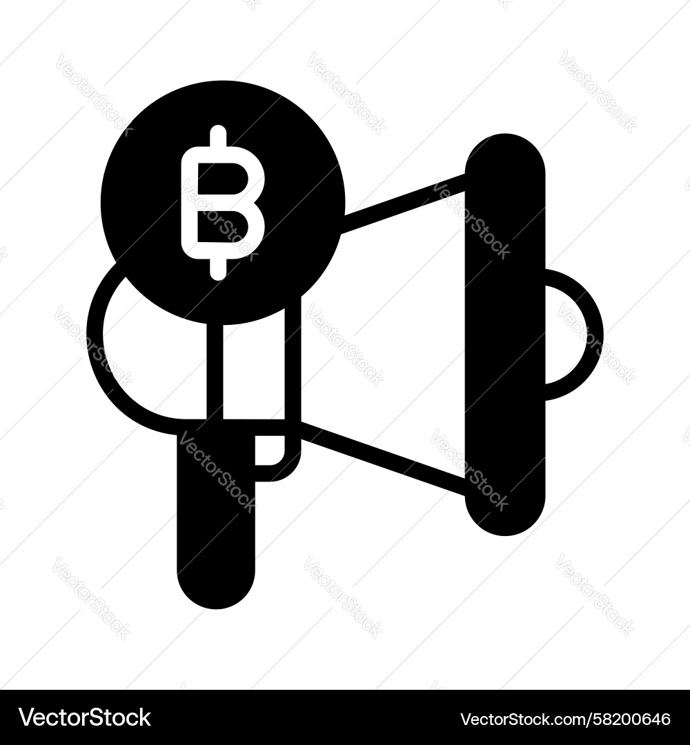 Bitcoin Promotion Icon – Royalty-Free Vector | VectorStock