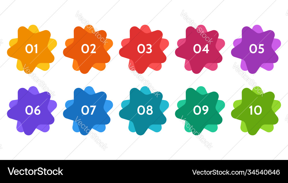 Bullet points data info markers icon arrow set vector image