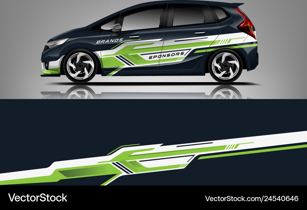 Car decal wrap design graphic abstract stripe Car decal wrap design graphic abstract stripe Vector Image