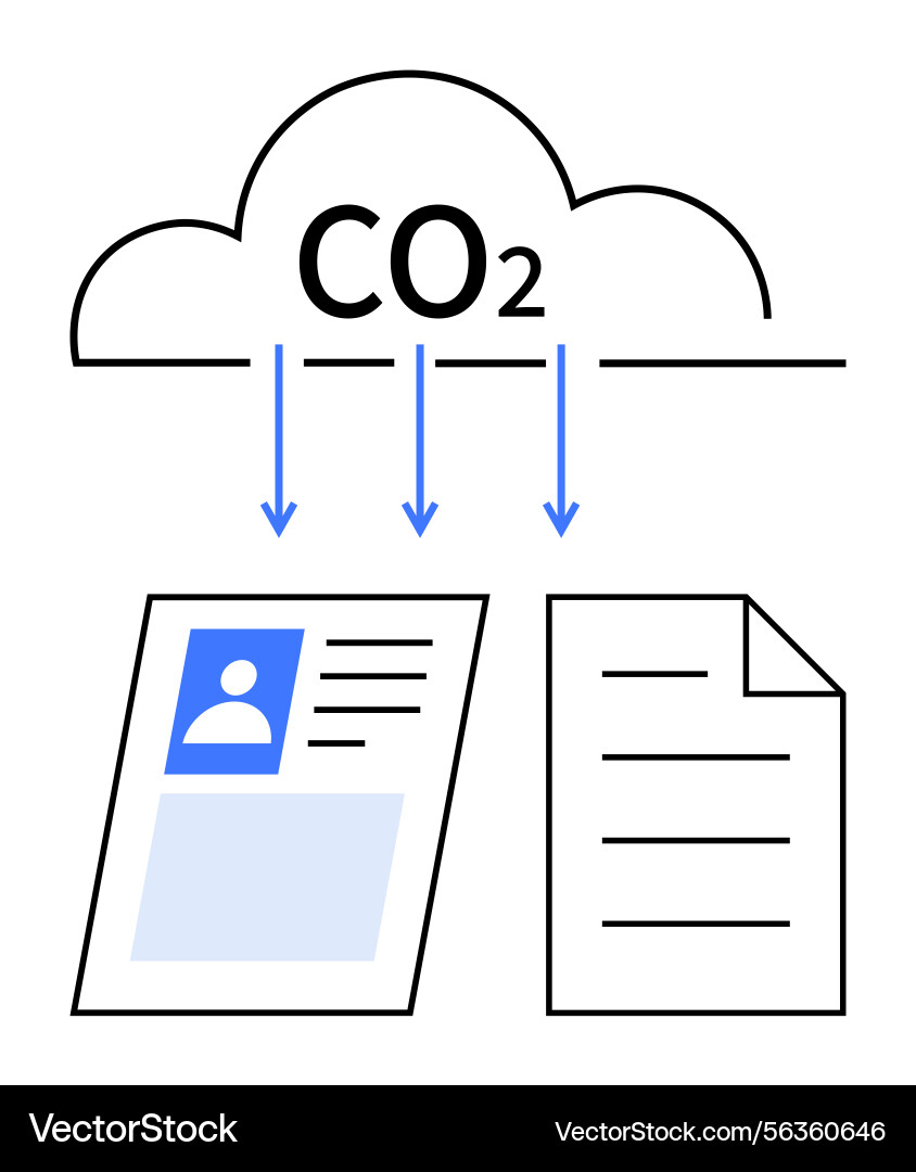Cloud computing for document storage highlighting Vector Image