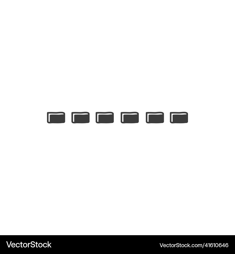 Dashed line separator 6 dashes lines marker sign Dashed line separator 6 dashes lines marker sign vector image