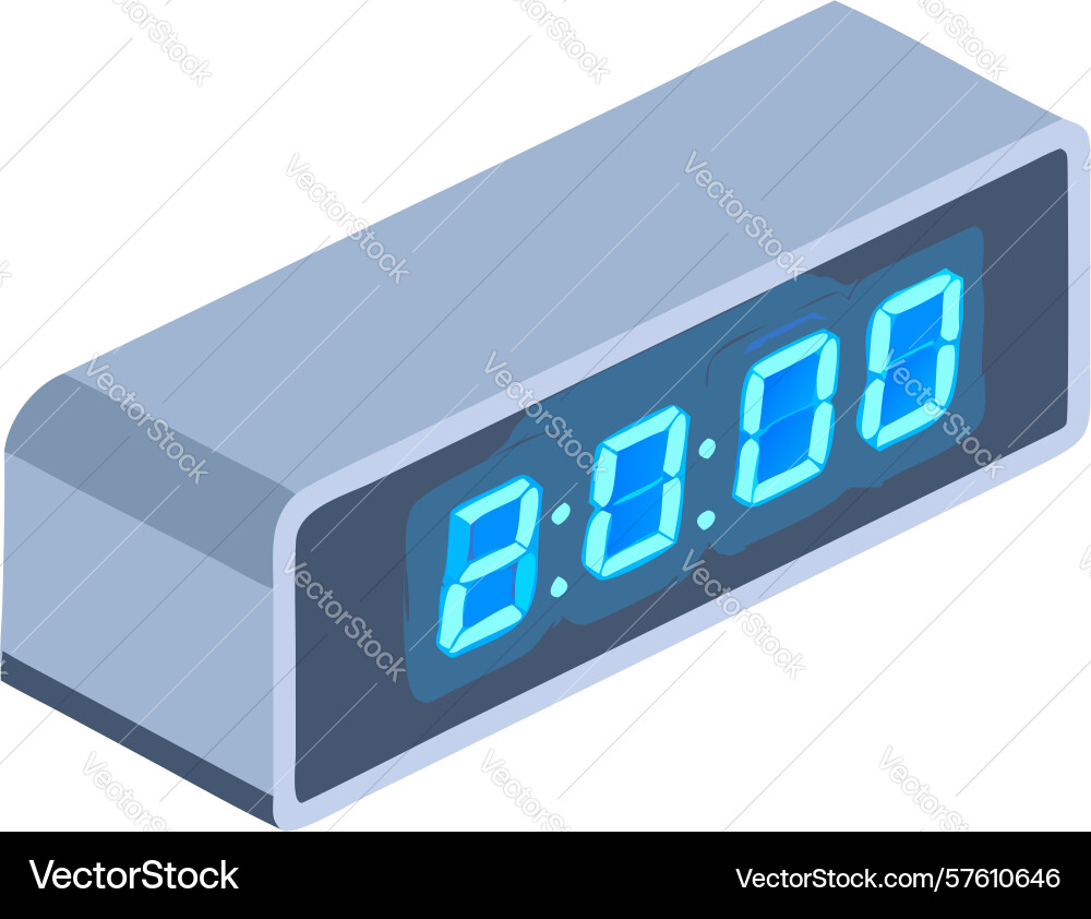 Digital time display 2000 on a device design vector image