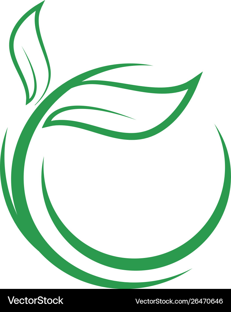 Grüne Blattökologie Naturikone Grüne Blattökologie Naturikone vektorbild