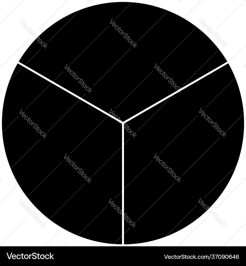 Segmented circle pie graph chart infographics Vector Image