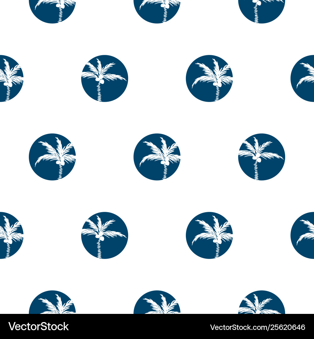 Stylized Palm Trees Seamless Pattern Vector Image