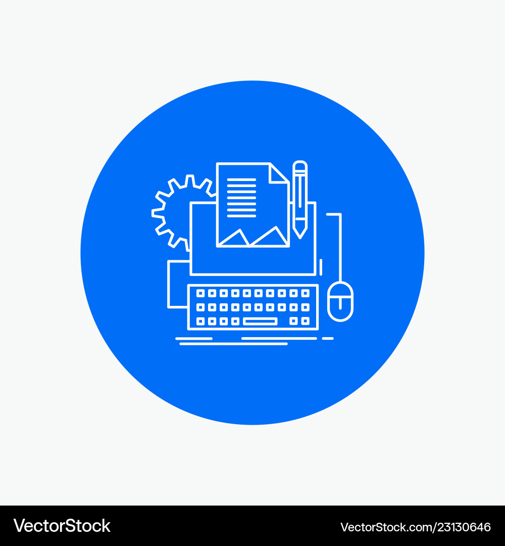 Type writer paper computer keyboard white Vector Image