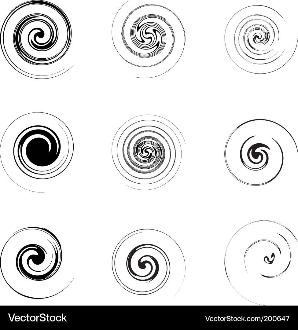 Abstract Spiral Pattern Vector Image