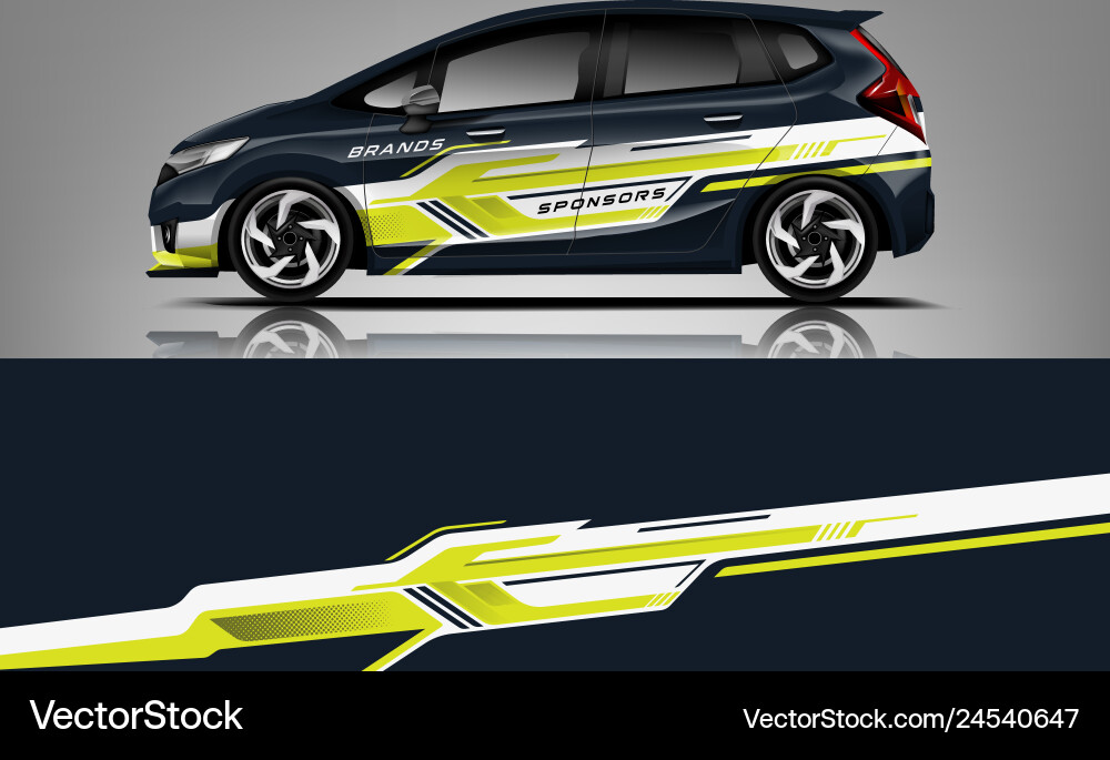 Car decal wrap design graphic abstract stripe Car decal wrap design graphic abstract stripe Vector Image
